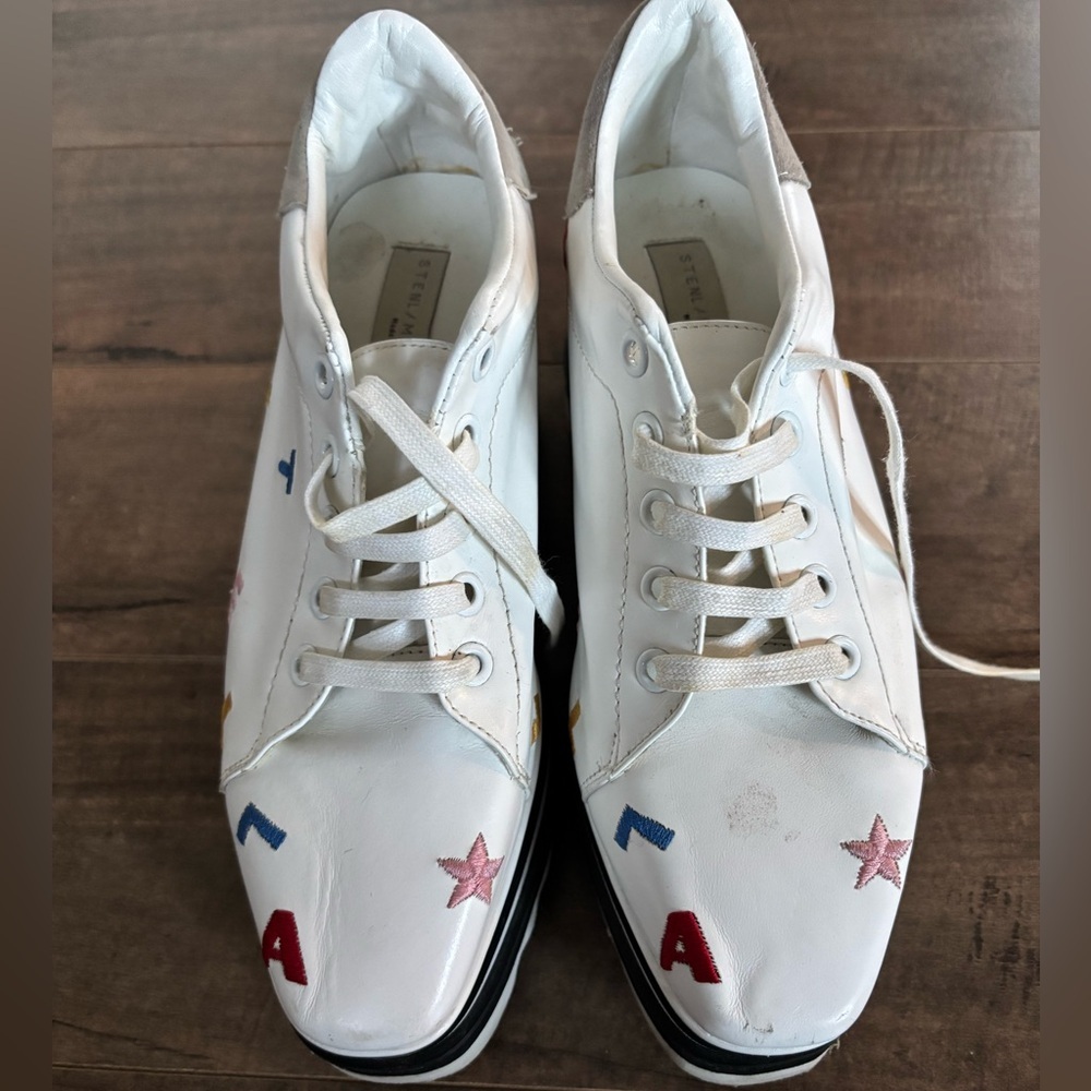 Designer-inspired platform sneakers. Not authenticated, priced accordingly.